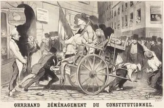 Grrrrand Déménagement du Constitutionnel, by Honoré Daumier, ink, 1846