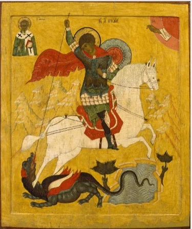 Saint George and the Dragon, detail