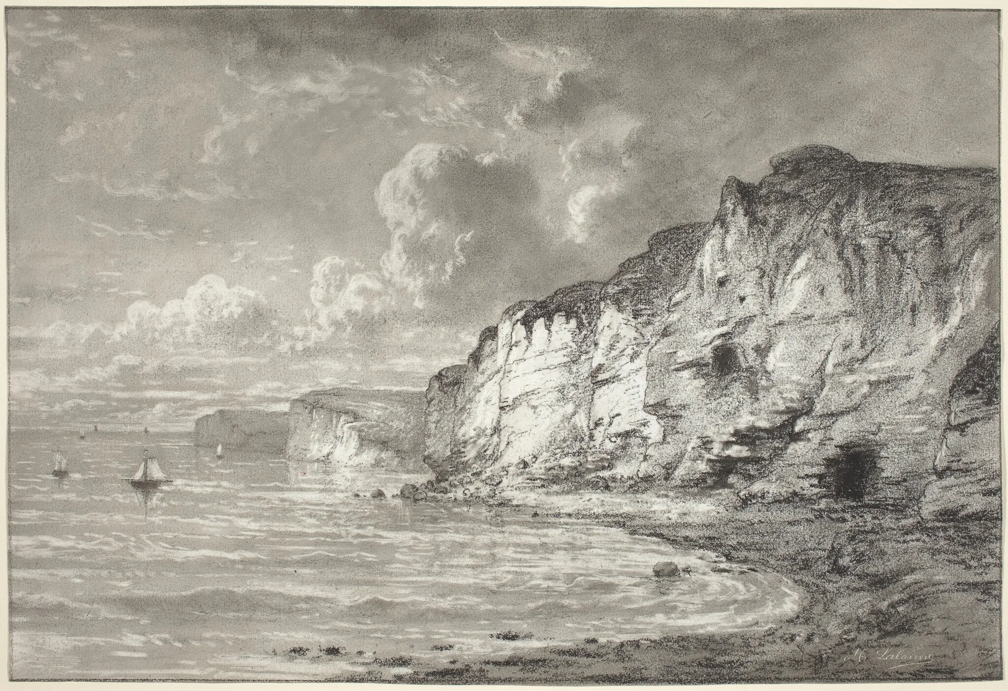 Cliffs along the Normandy Coast, detail