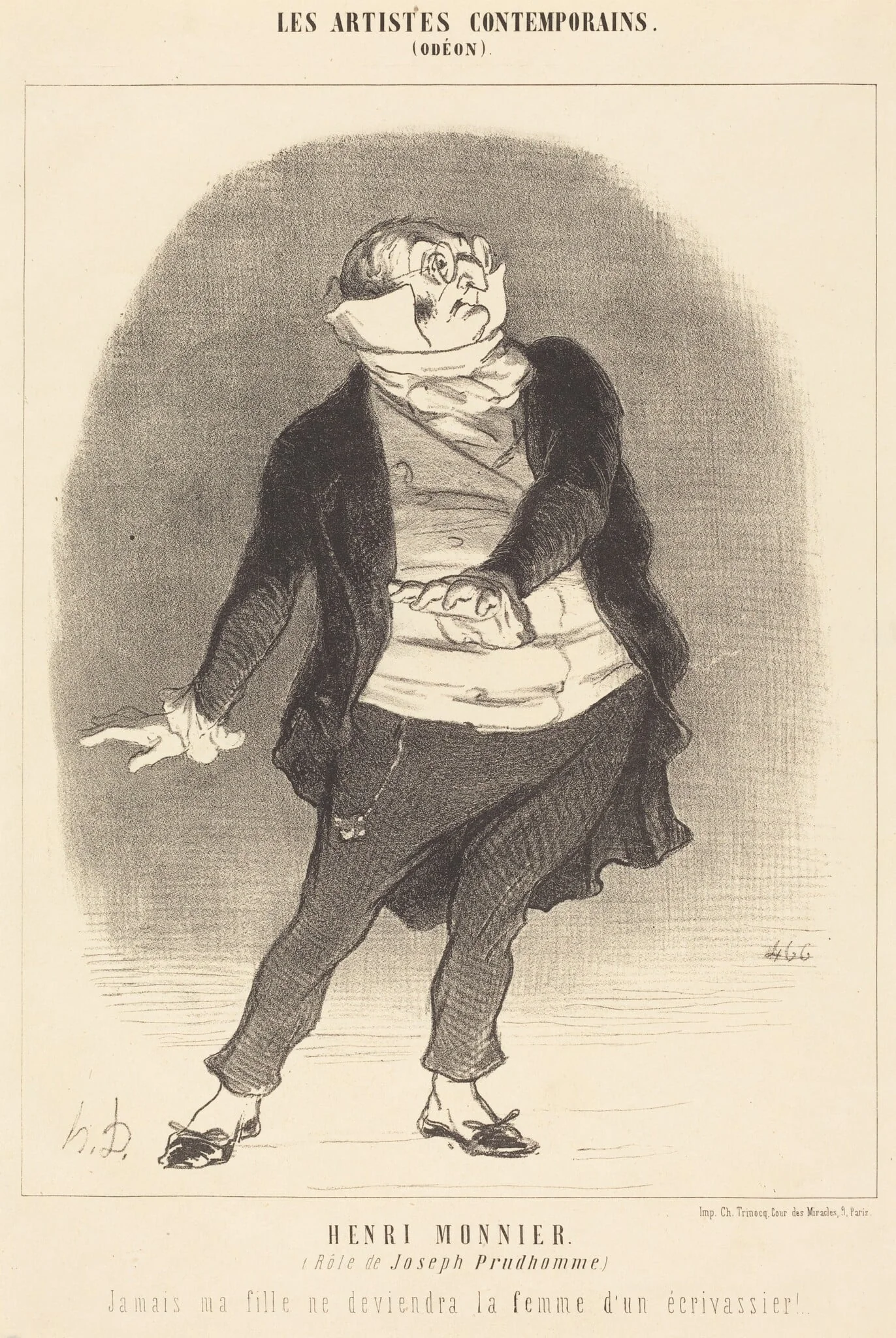 Henri Monnier (Rôle de Joseph Prudhomme), detail
