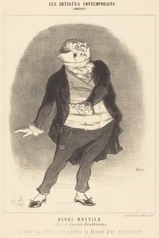 Henri Monnier (Rôle de Joseph Prudhomme), by Honoré Daumier, ink, 1852