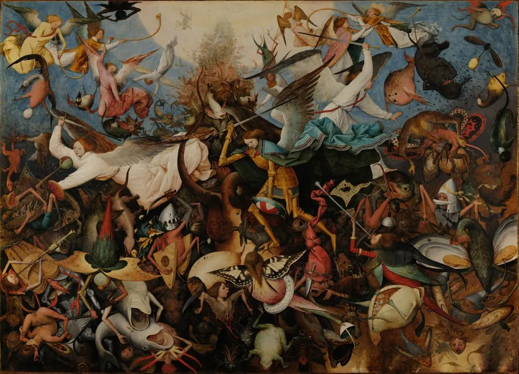 The Fall of the Rebel Angels, by Pieter Brueghel the Elder, oil, 1562