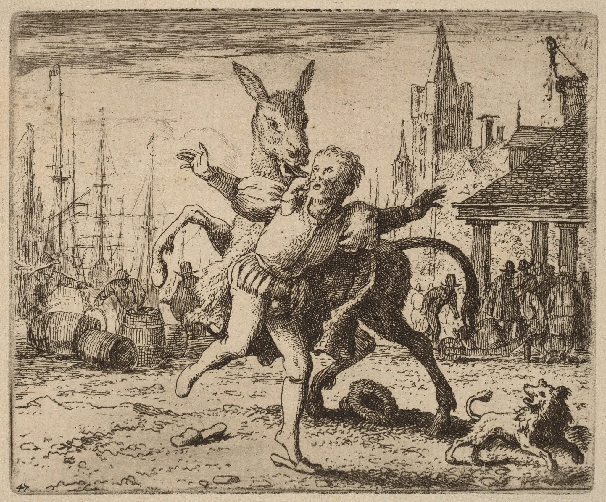 The Ass and the Hound, detail