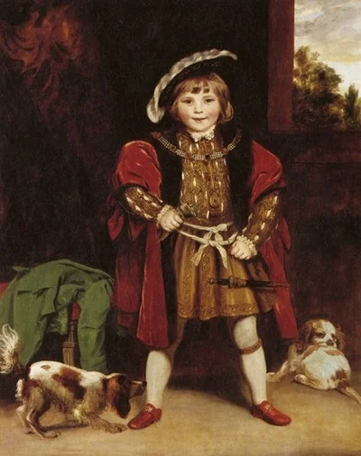 Portrait of Master Crewe as Henry VIII, detail