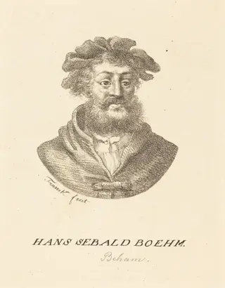 Hans Sebald Beham, by Alfred von Franck, ink, 1846