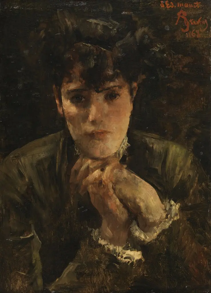 Portrait of a Young Woman, by Alfred Stevens, unspecified, 1868