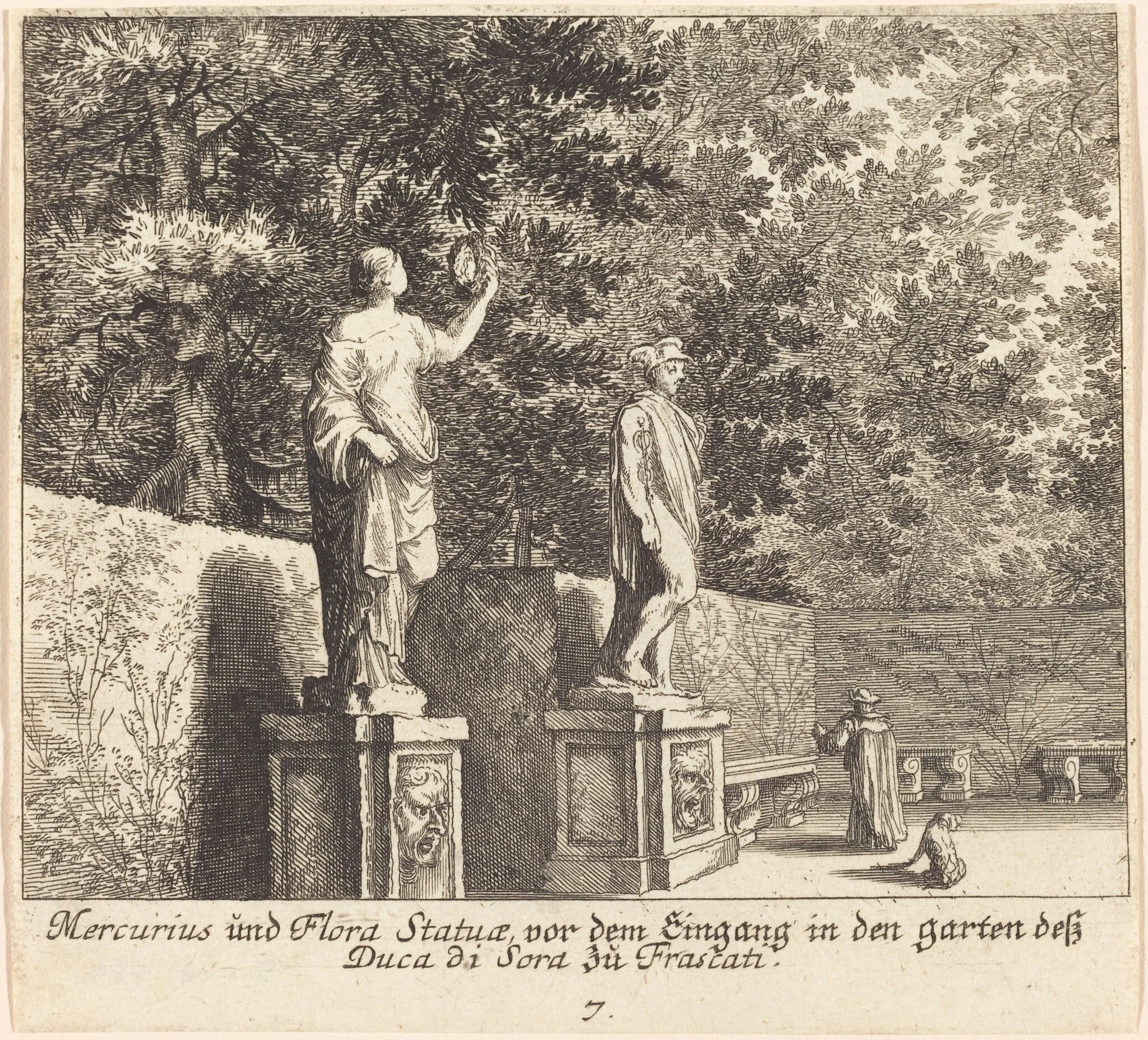 Statues of Mercury and Flora, Gardens of Dukedi Sora, Frascati, detail