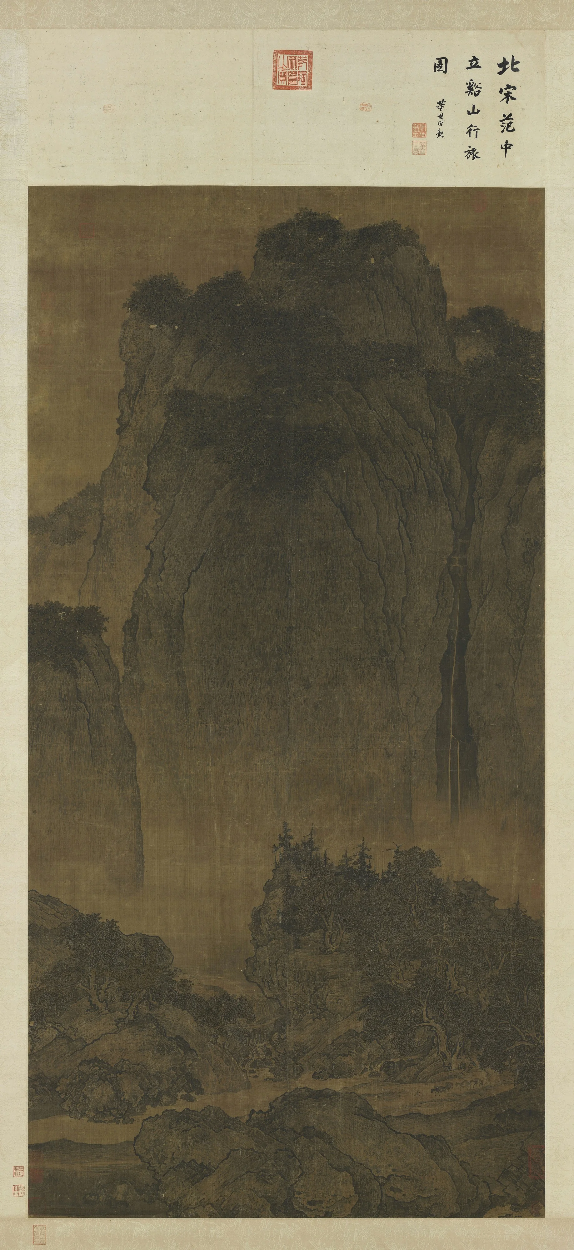 Travelers Among Mountains and Streams, detail