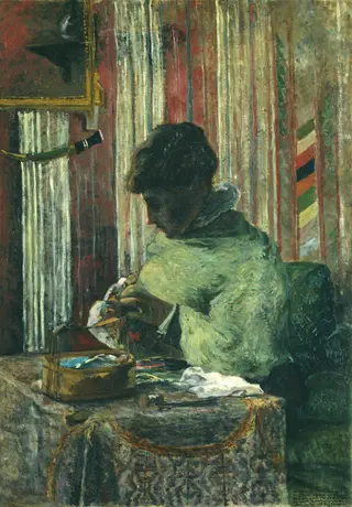 Mette Gauguin, by Paul Gauguin, oil, 1890