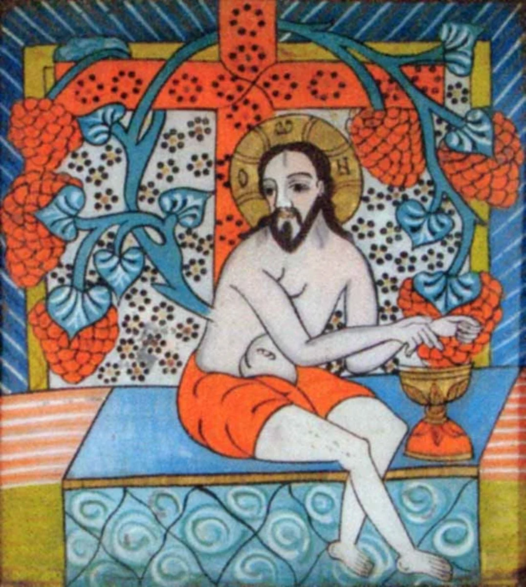 Iisus cu vița de vie, detail