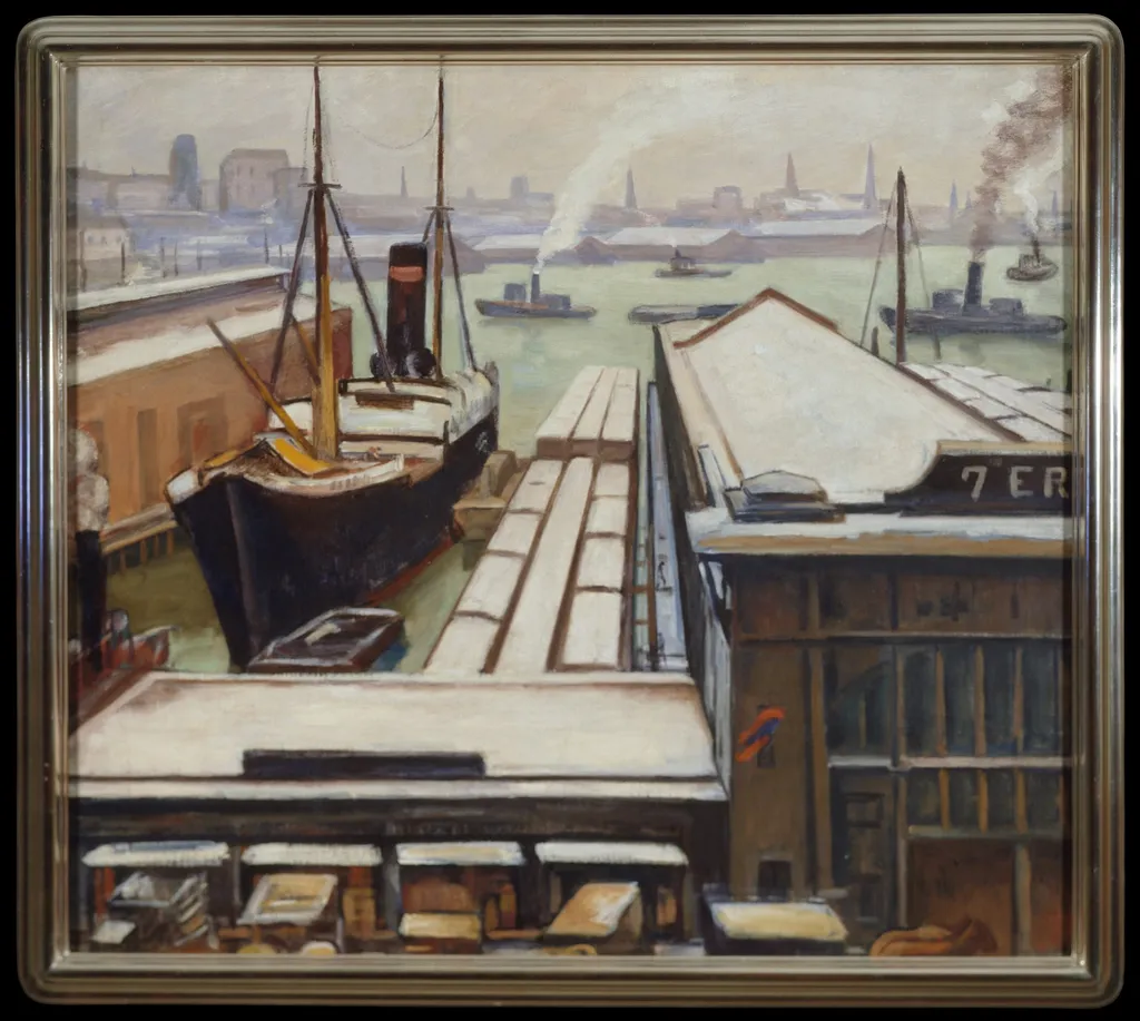 East River, by Samuel Halpert, oil, 1913