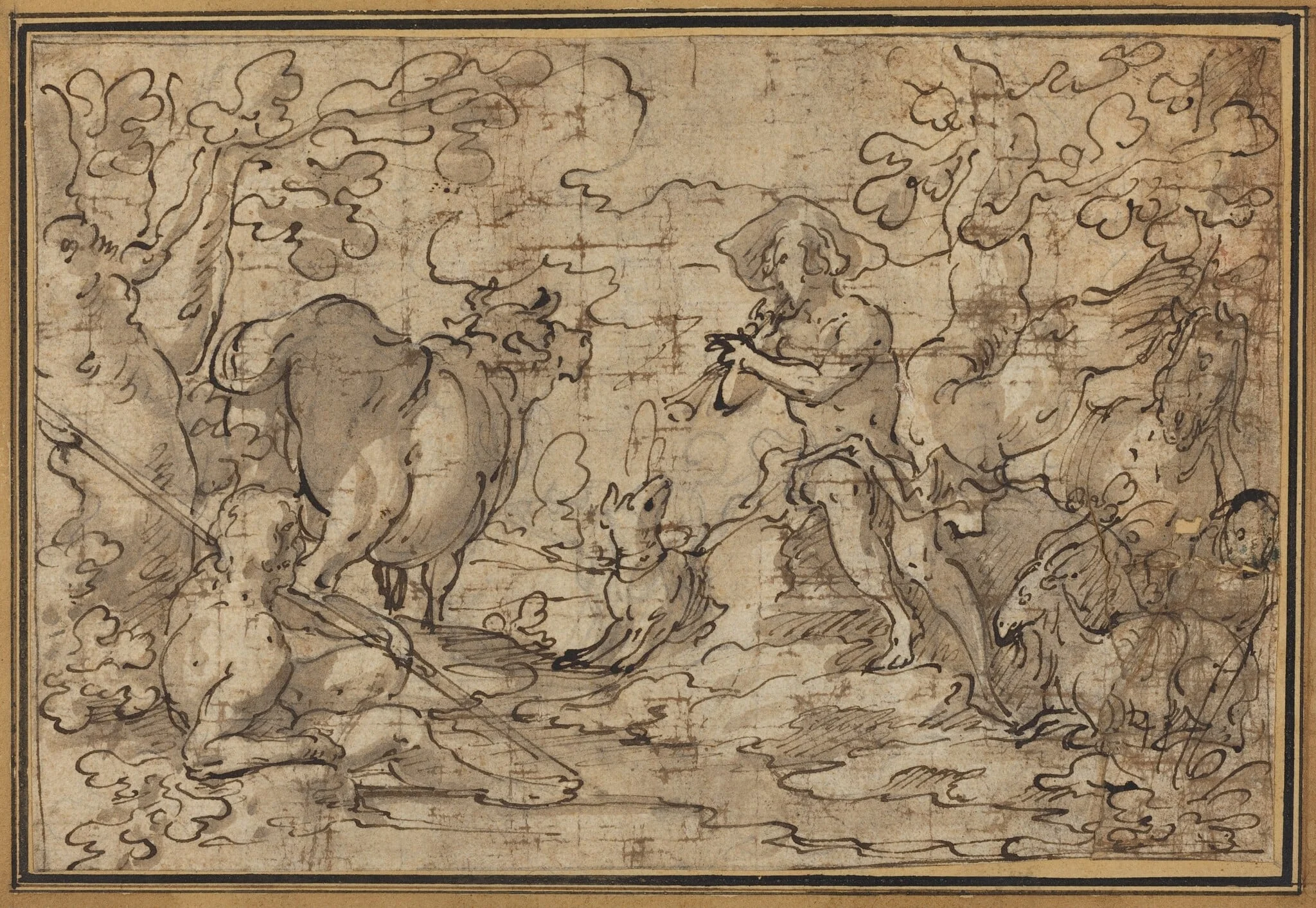 Mercury and Argus, detail