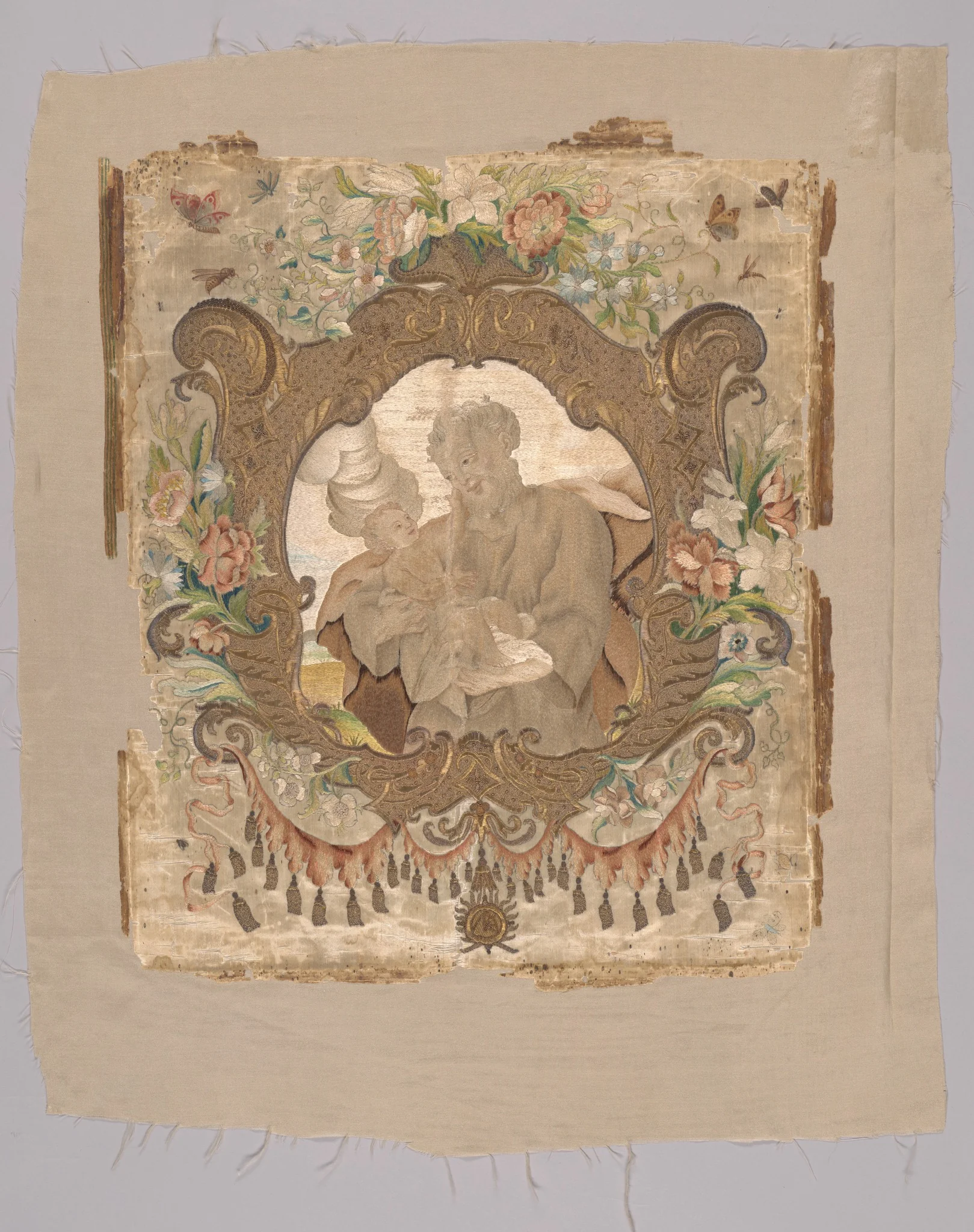 Obrazek haftowany, detail