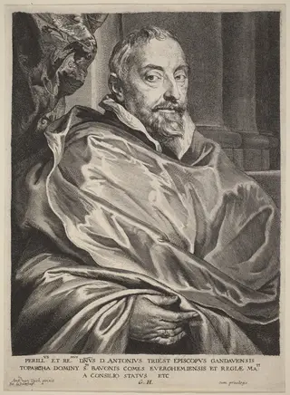 Anton Triest, by Pieter de Jode II, ink, 1632