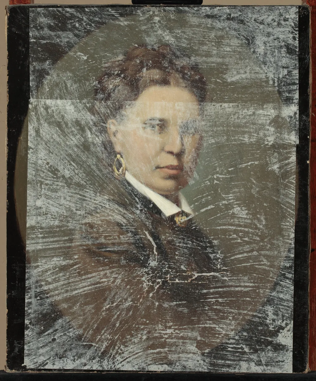 Portrait of Mrs. Kotarska, wife of Józef Kotarski, by Ryszard Okniński, oil, 1896