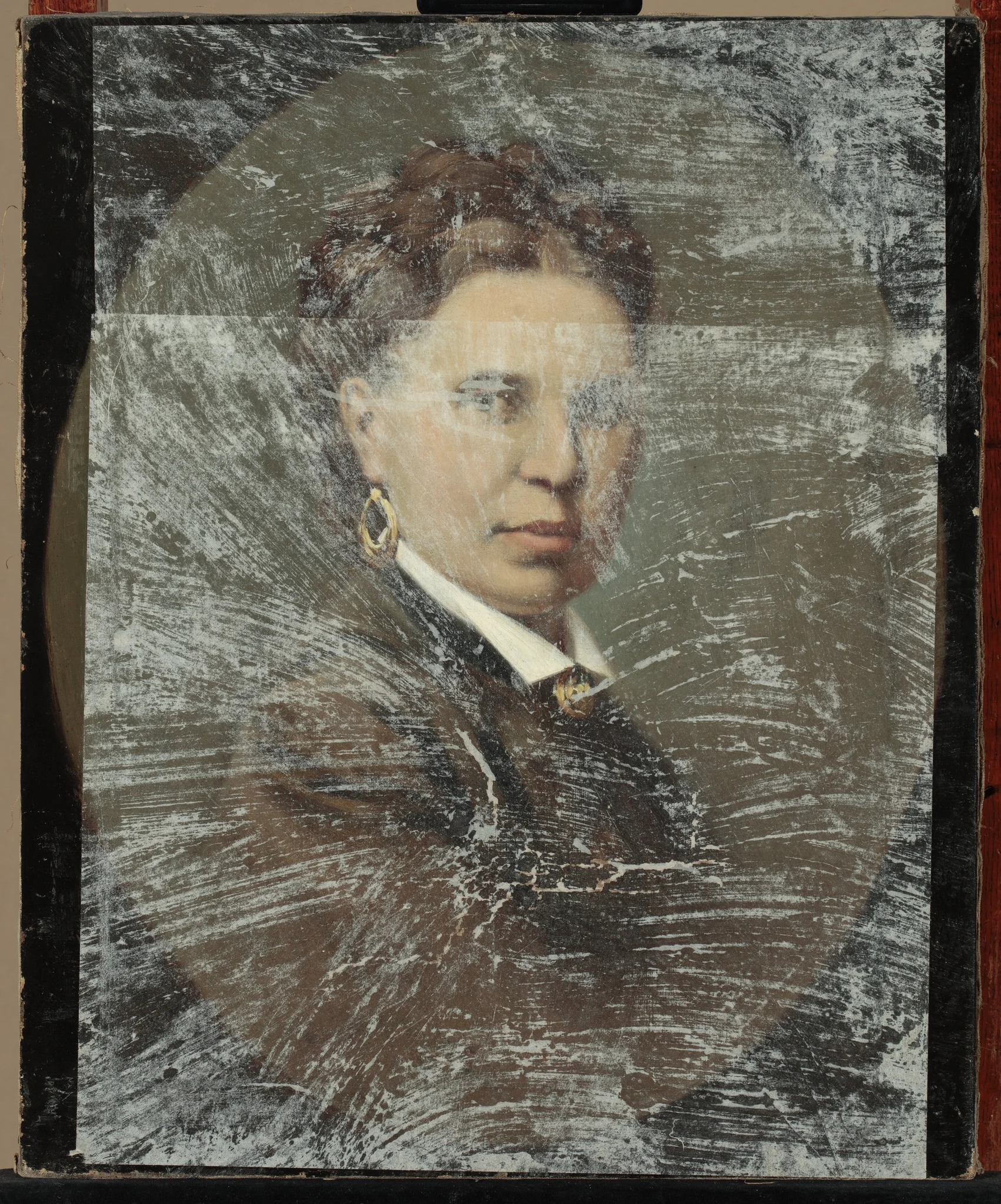 Portrait of Mrs. Kotarska, wife of Józef Kotarski, detail