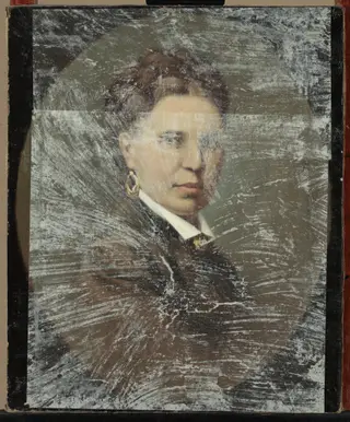 Portrait of Mrs. Kotarska, wife of Józef Kotarski, by Ryszard Okniński, oil, 1896