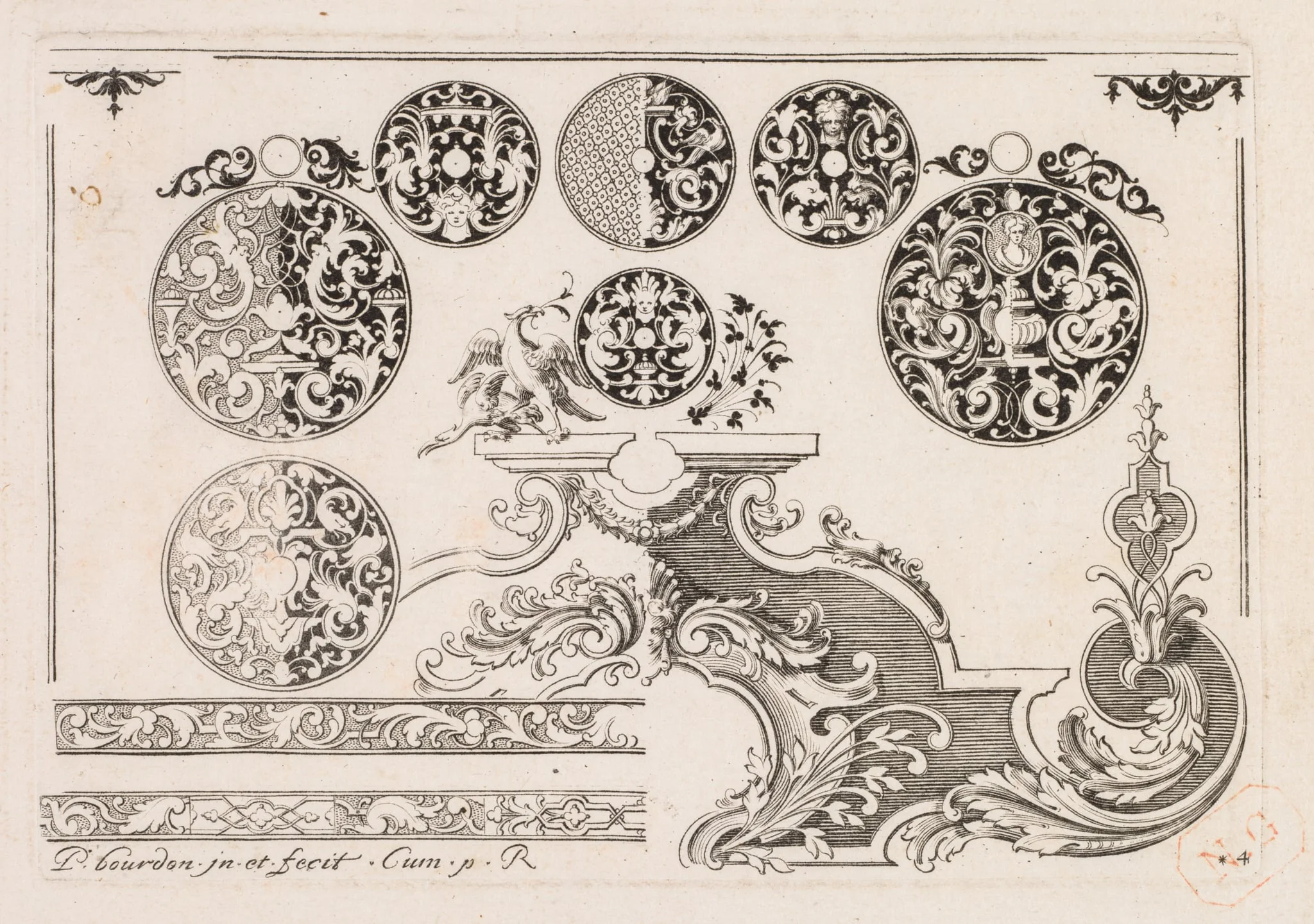 # 5 from " Livre second essais de gravjre " second book of Engraved Designs, detail