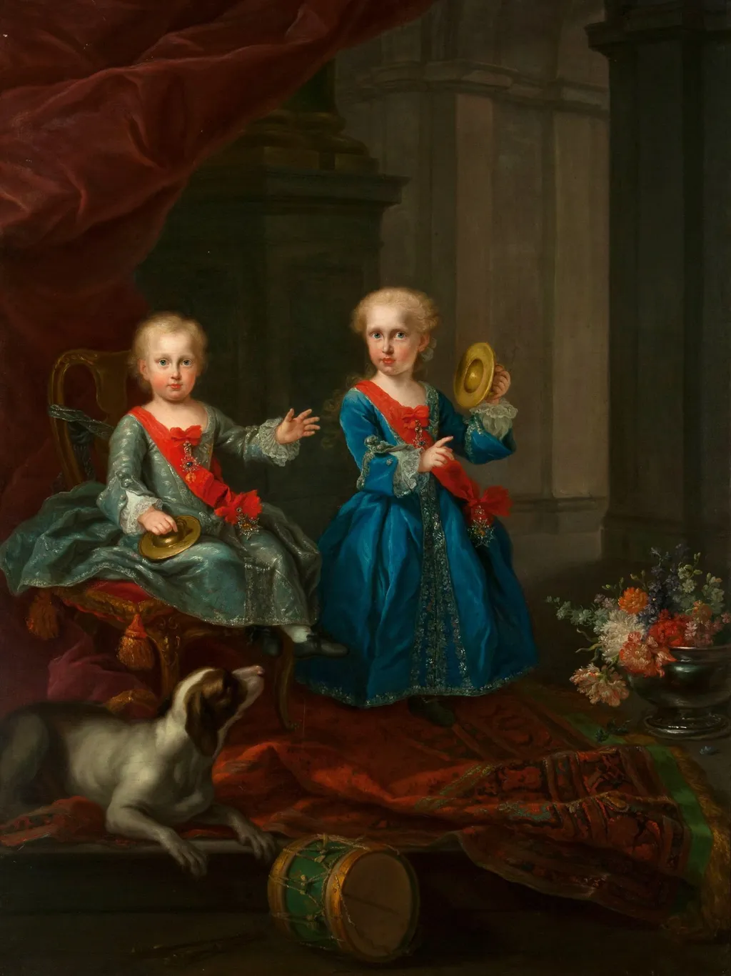 Francesco Saverio e Antonio Pasquale di Borbone, by Giuseppe Bonito, oil, 1759