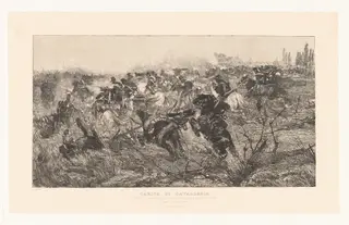 Carica di cavalleria (Calvary Charge), by Giovanni Fattori, ink, 1884