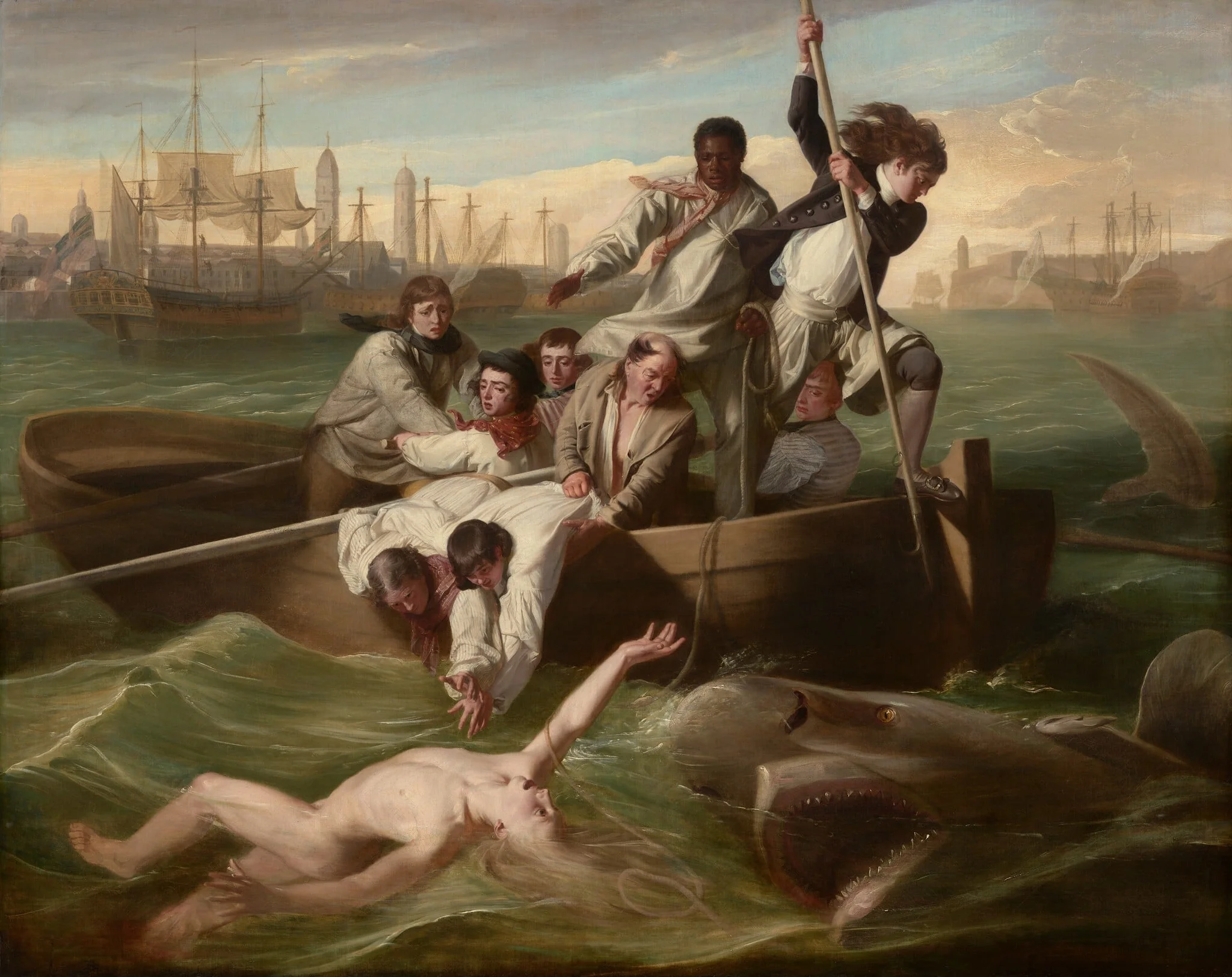 Watson and the Shark, detail