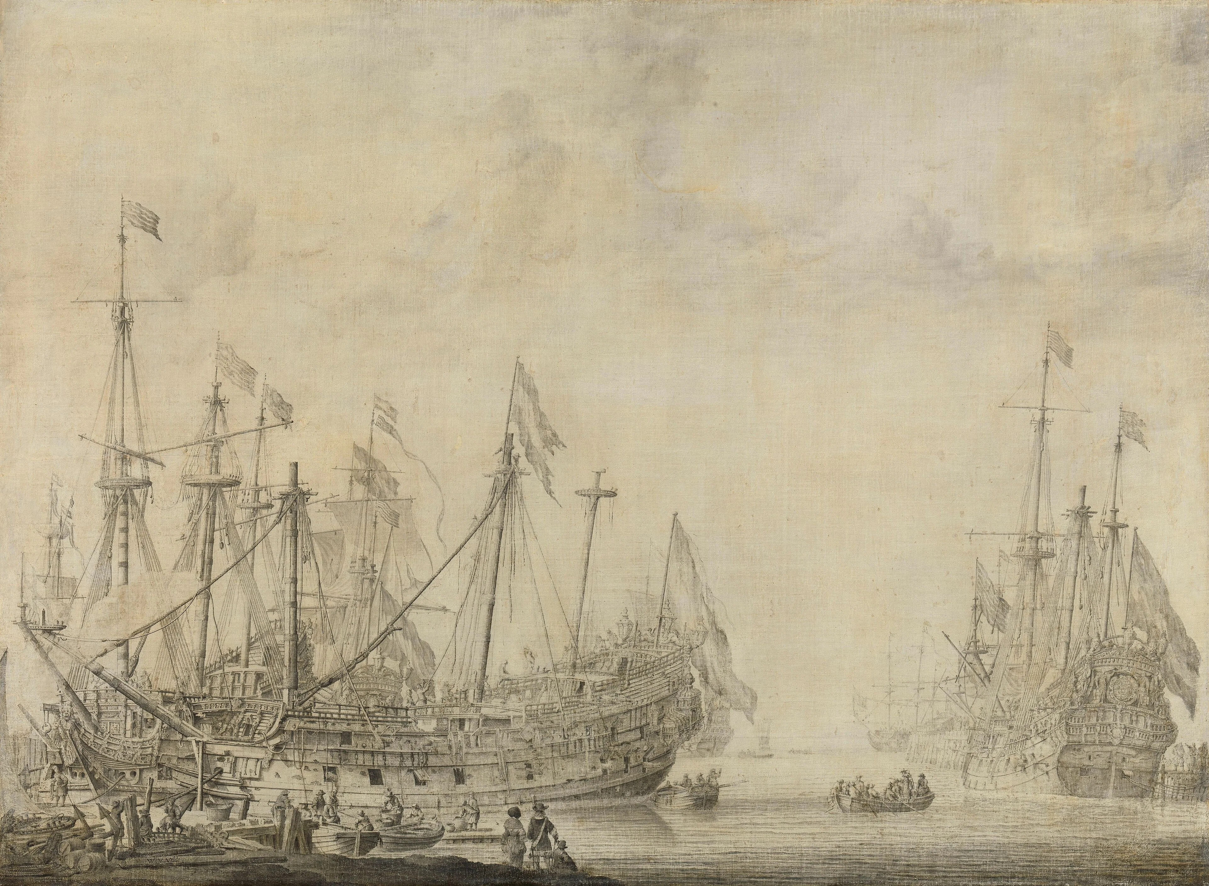 Ships after a battle, detail