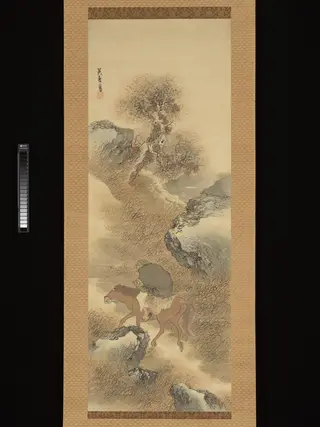 Herb Gatherer in the Mountains, by Matsumura Goshun, unspecified, 1790