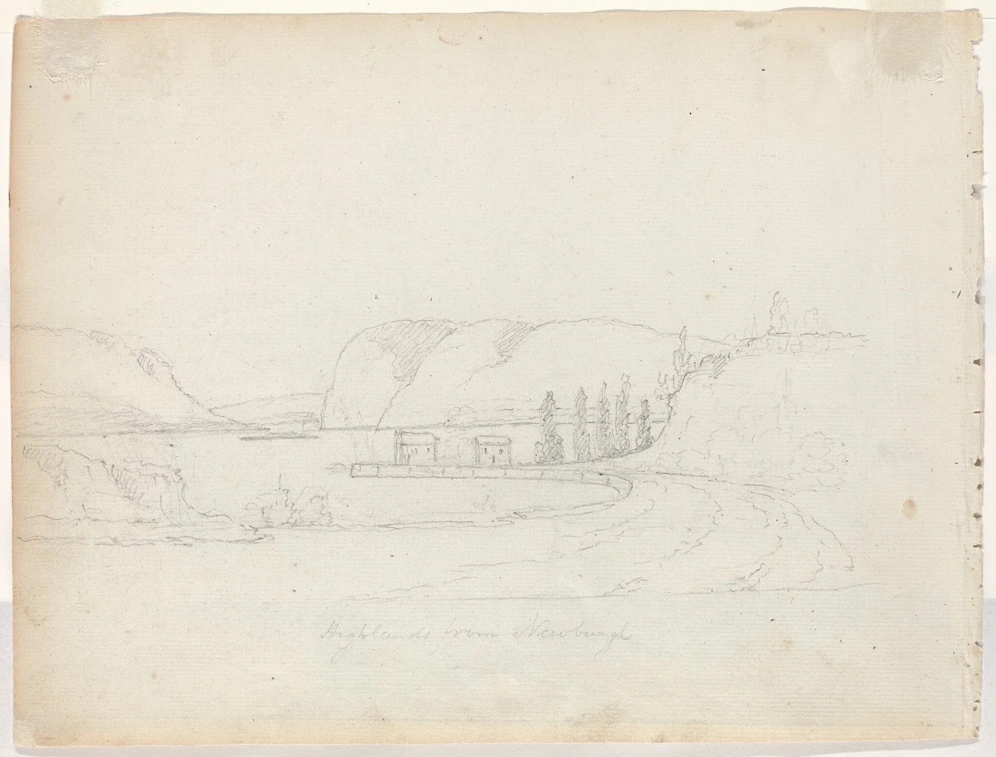 Highlands from Newburgh [verso], detail