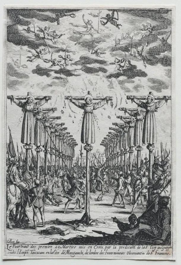 The Martyrs of Japan, detail