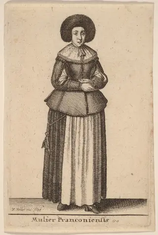 Mulier Franconiensis, by Wenceslaus Hollar, ink, 1643