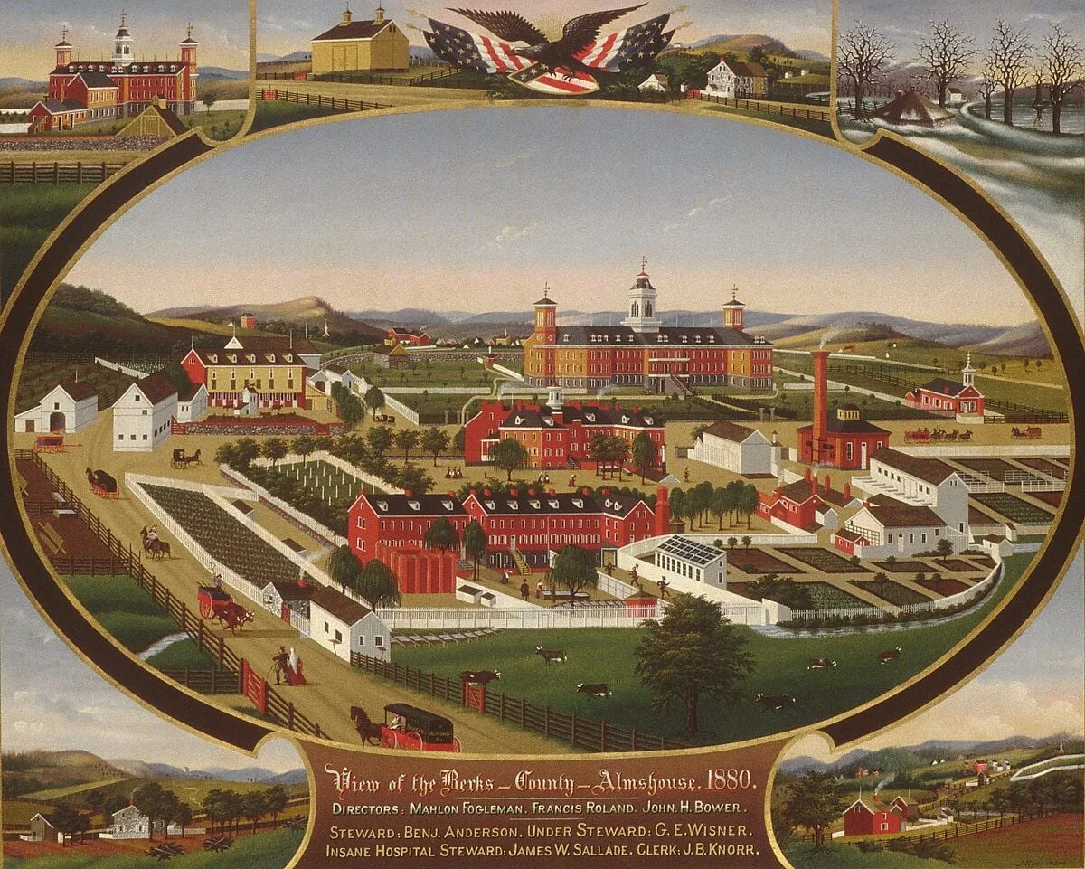 Berks County Almshouse, 1880, detail