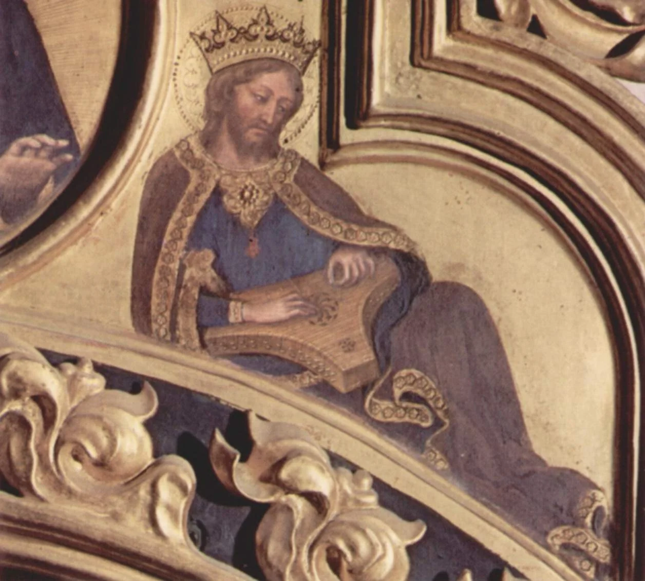 King David plays the harp, detail