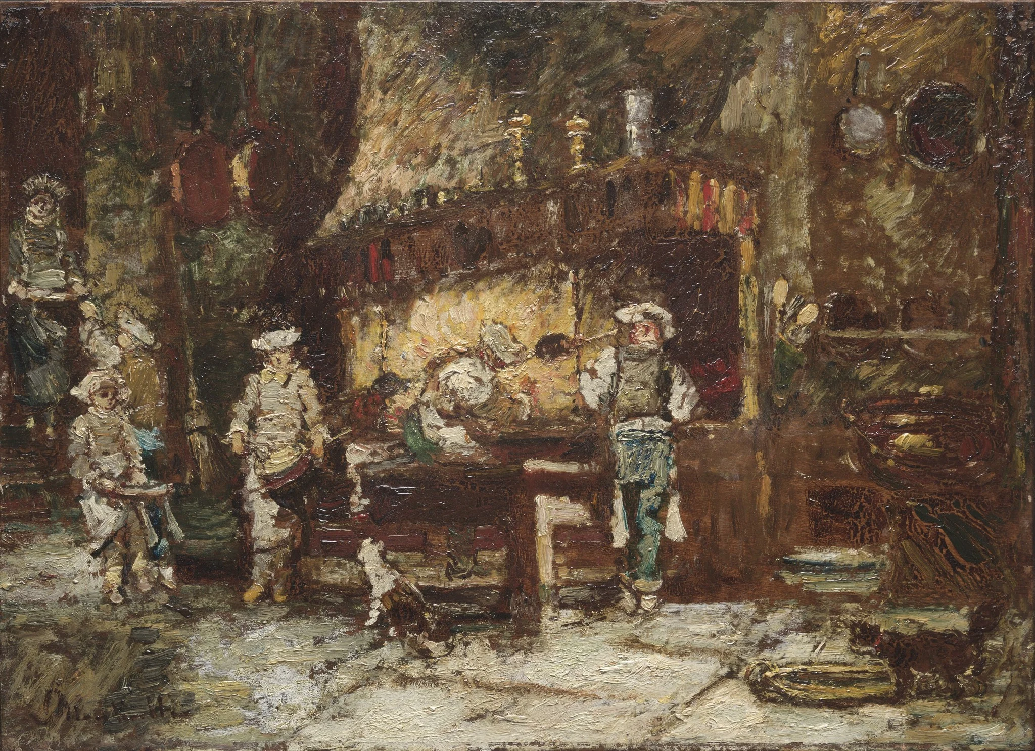 The Kitchen of the Rôtisserie des Deux Paons, detail