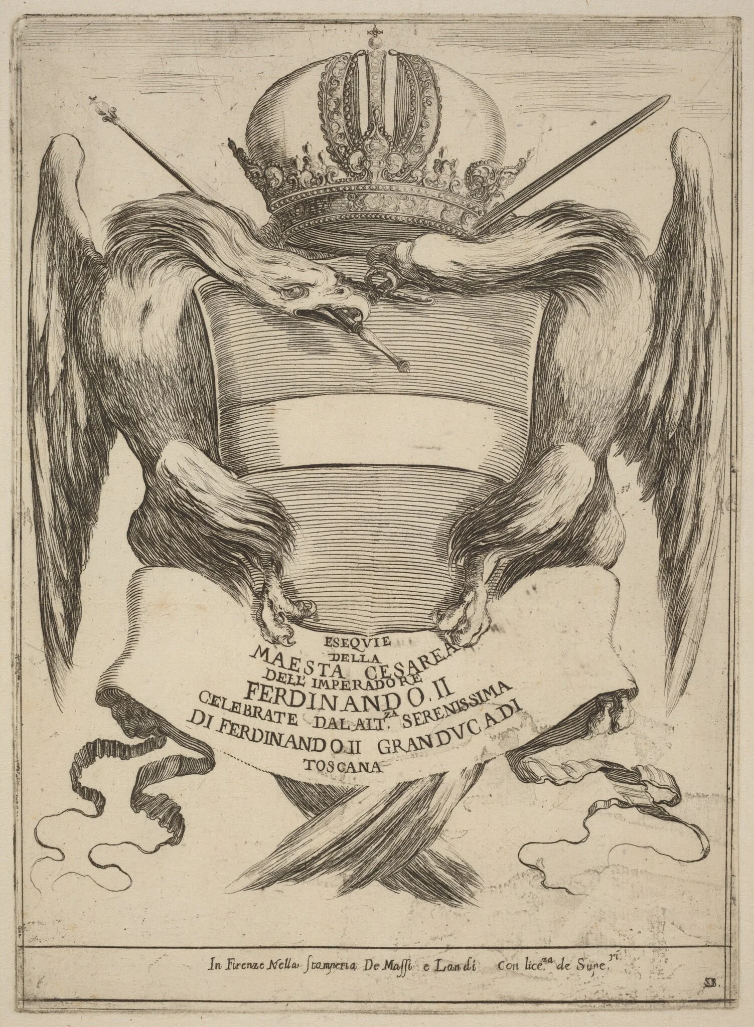 Arms with a Dedication to Grand Duke Ferdinand II, detail