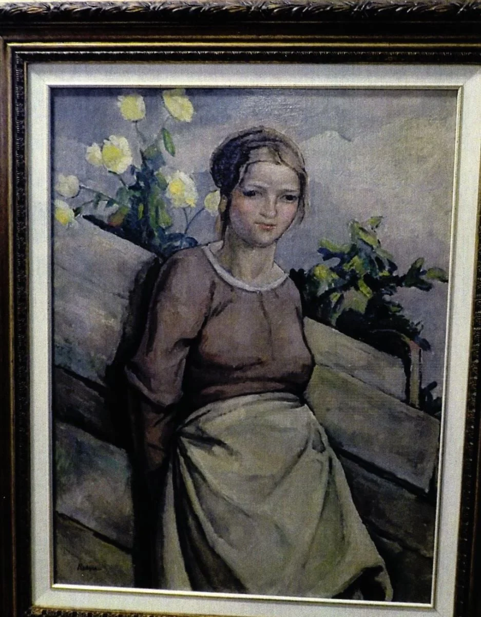 Portret de fată, detail