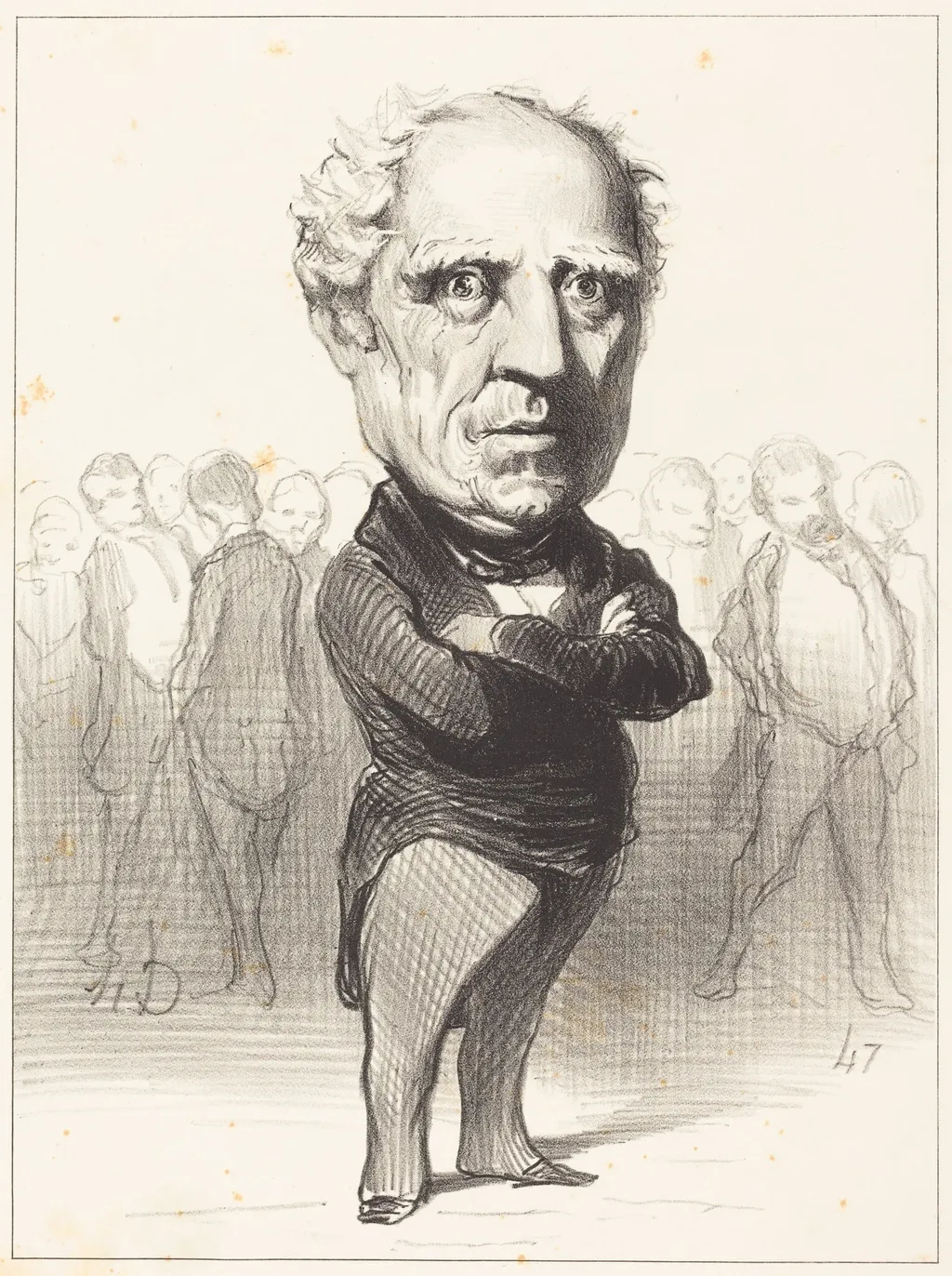 Maréchal Bugeaud, by Honoré Daumier, ink, 1849
