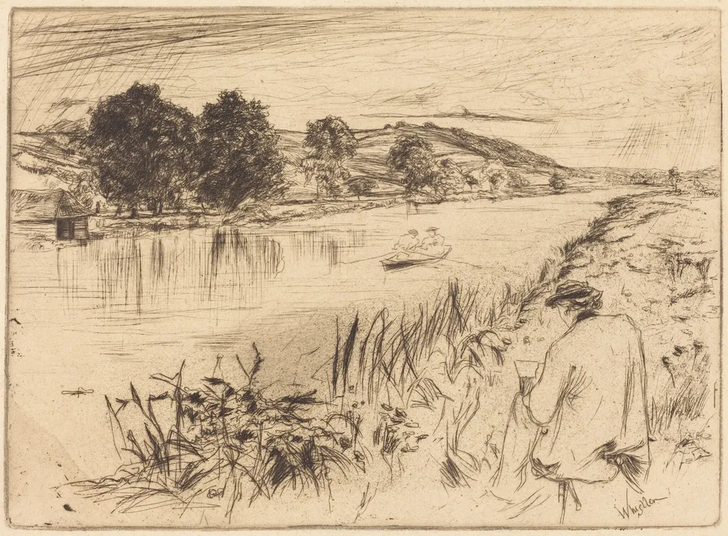 Sketching, No.I, by James McNeill Whistler, ink, 1861