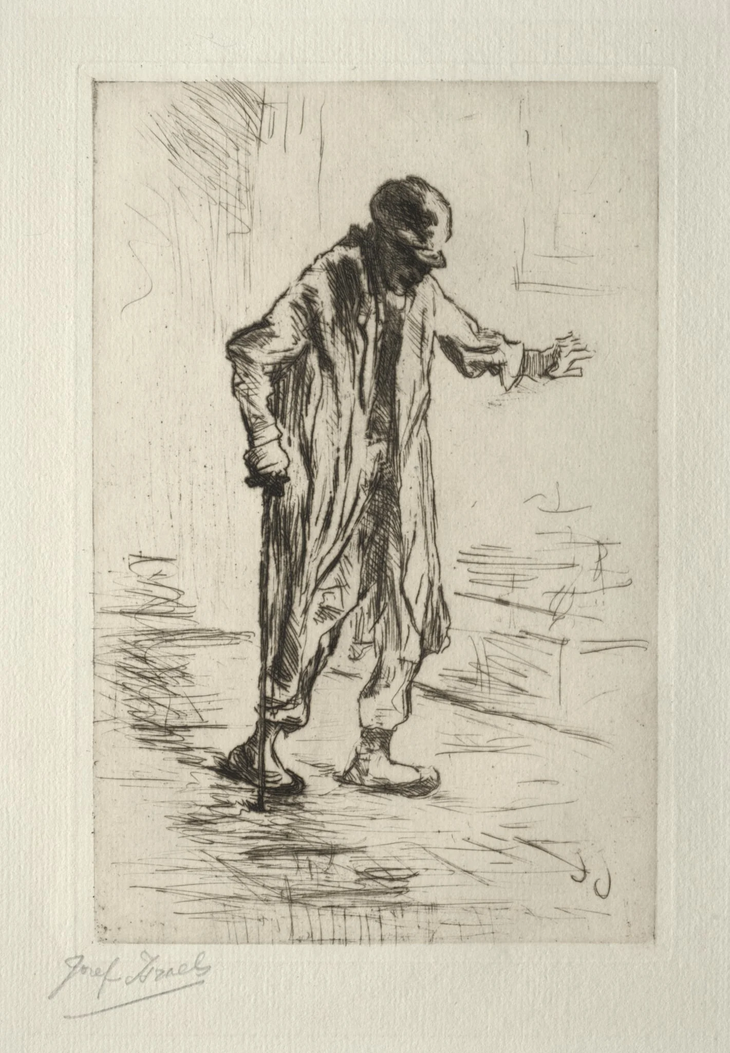 Stumbling Old Man, detail