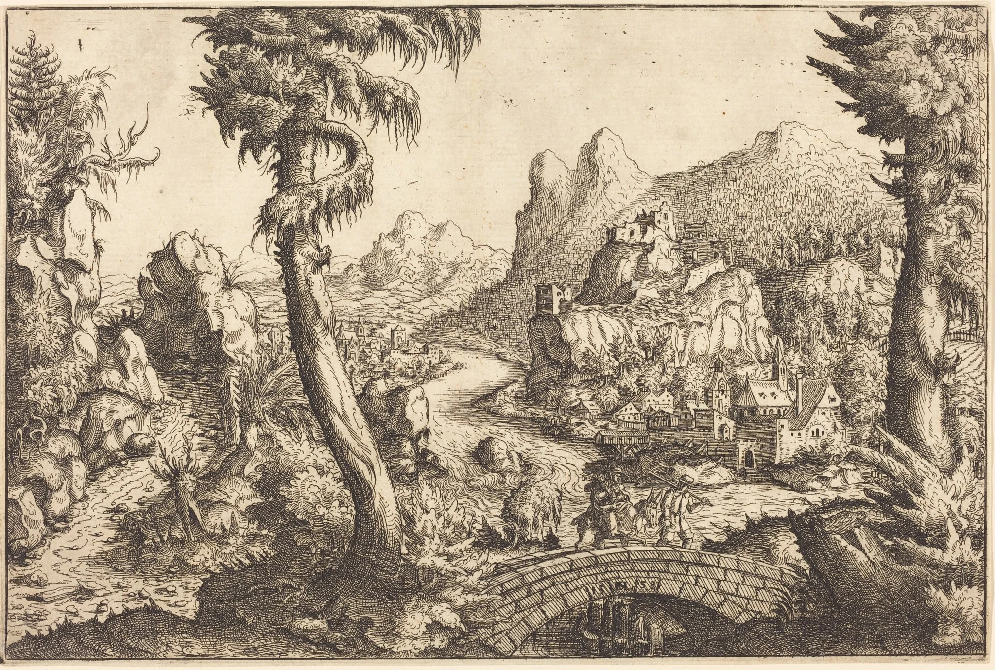 The Flight into Egypt, detail