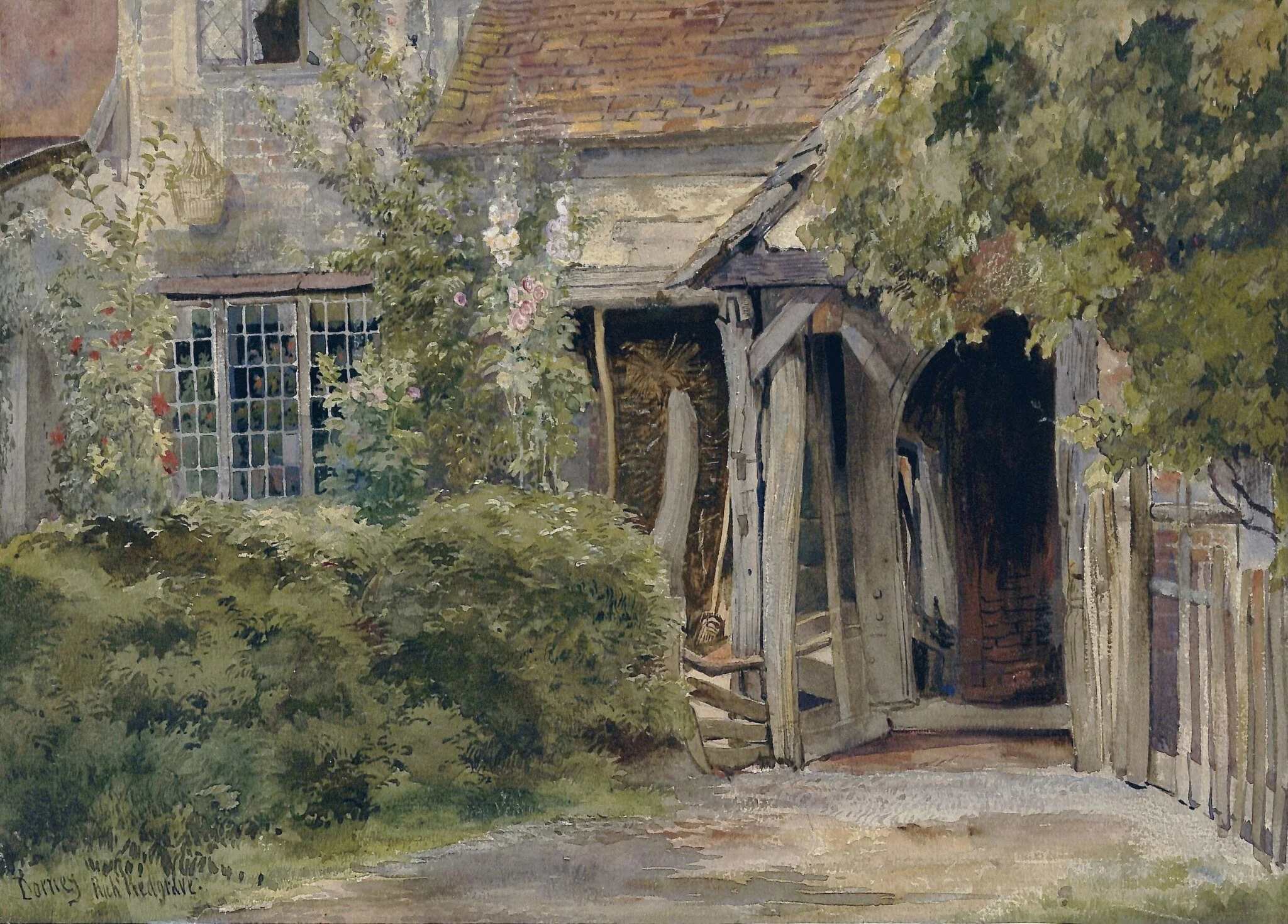Cottage with porch, Dorney, near Windsor, detail