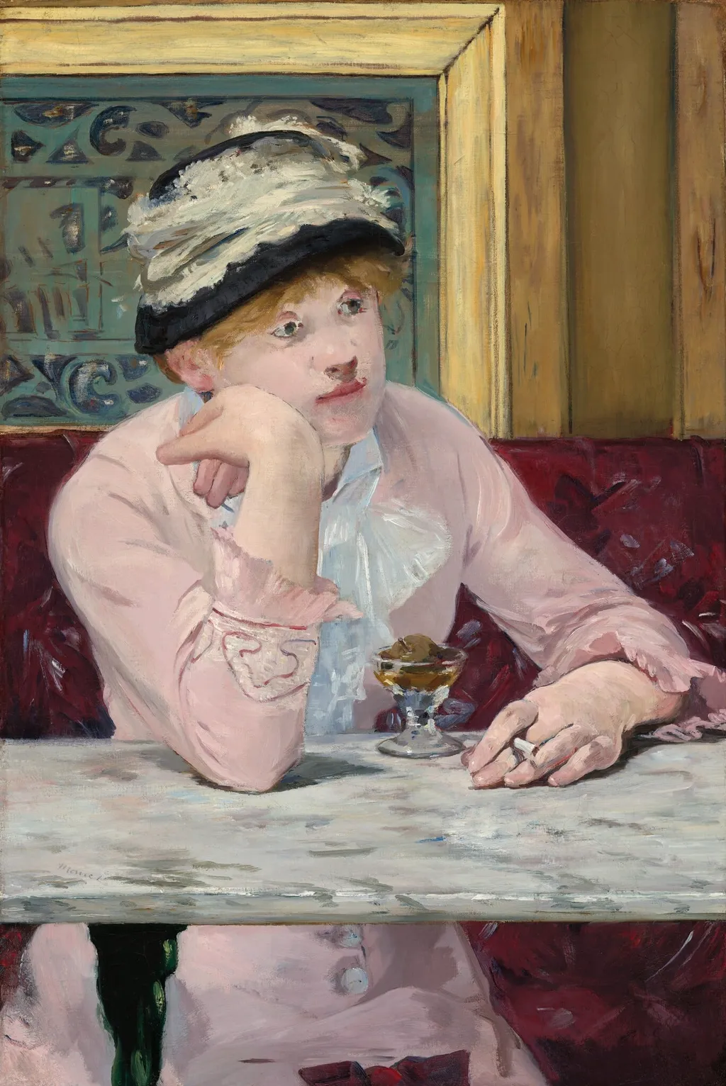 Plum Brandy, by Édouard Manet, oil, 1877