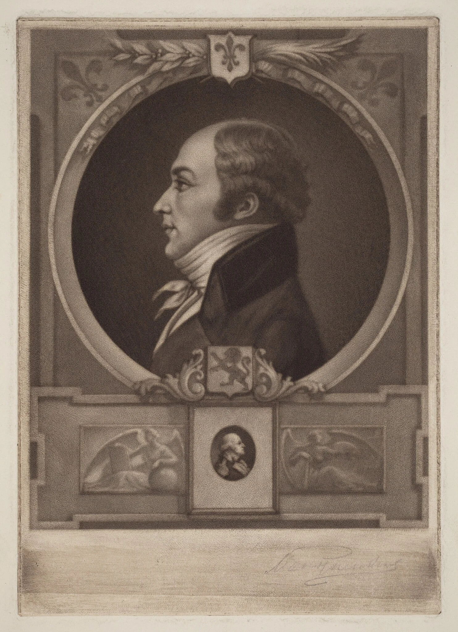Charles Balthazar Julien Févret de Saint-Mémin, detail