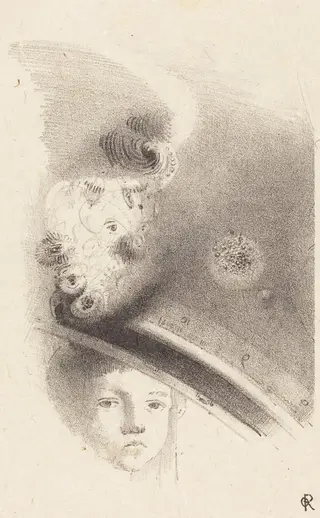 Tete d'Enfant (Head of a Child), by Odilon Redon, ink, 1899