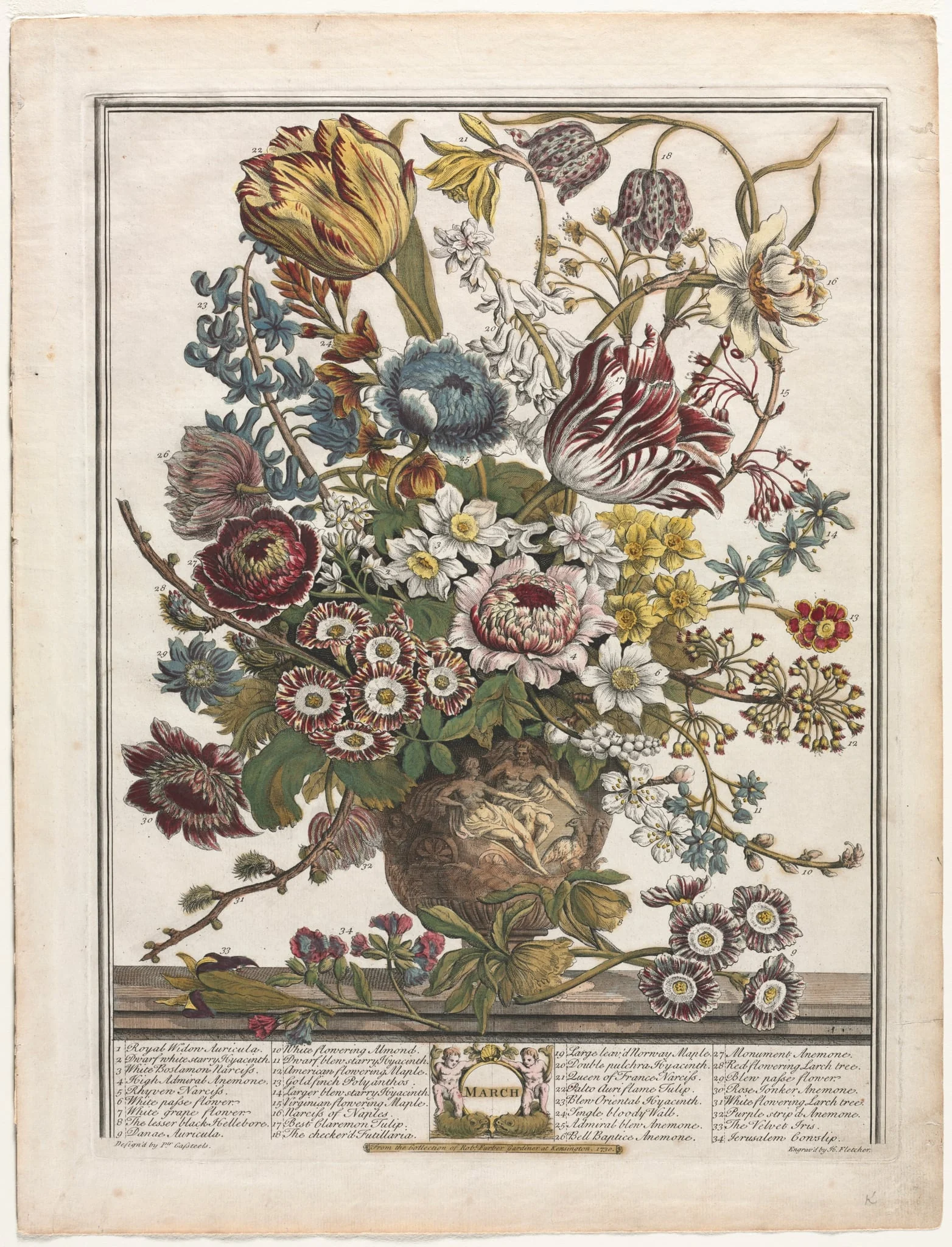 Twelve Months of Flowers: March, detail