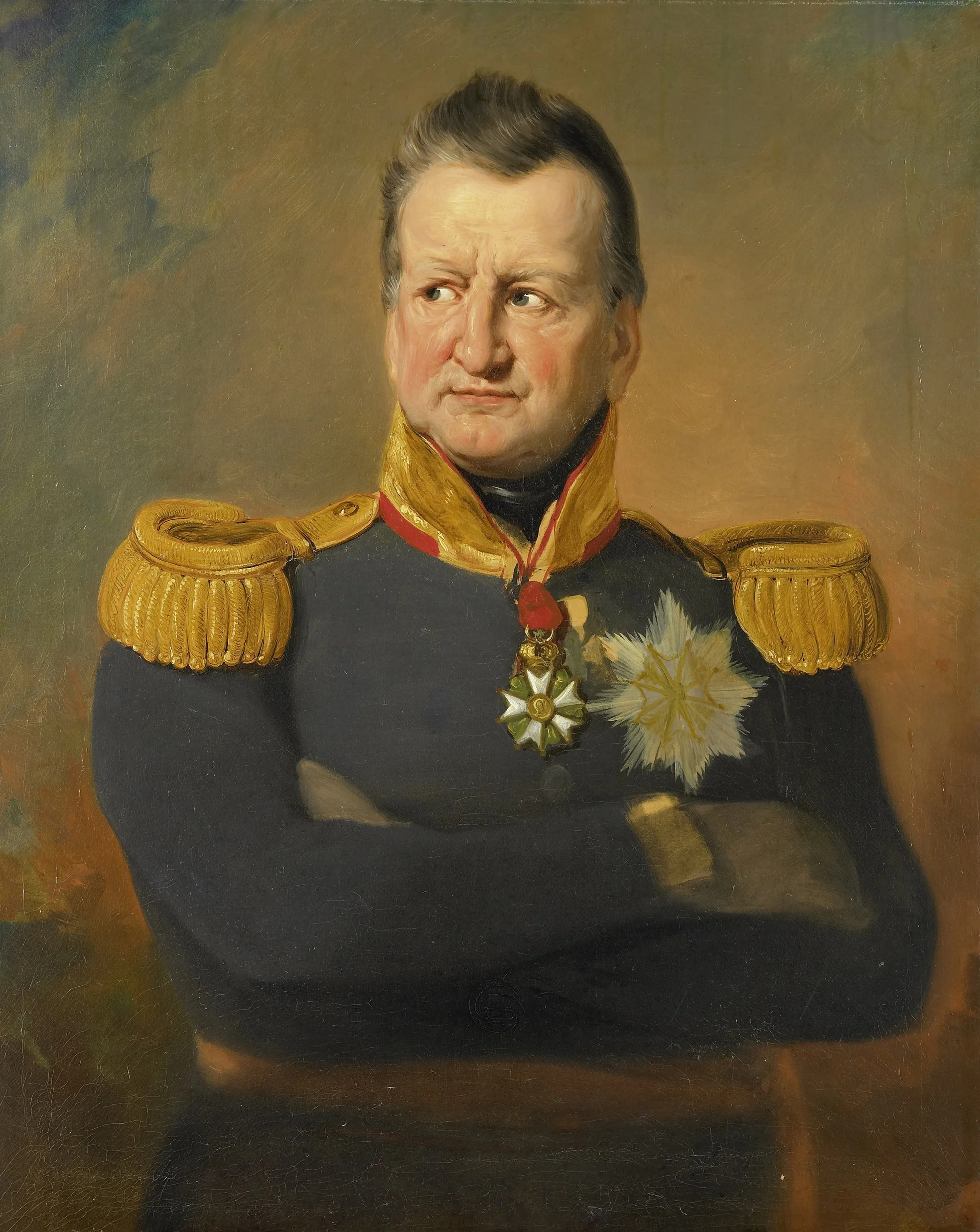 Portrait of Baron David Hendrik Chassé, Lieutenant-General, detail