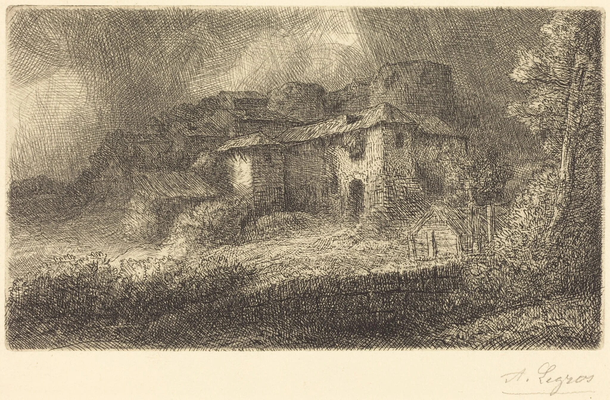 Ruins of a Chateau (Les ruins du chateau), detail