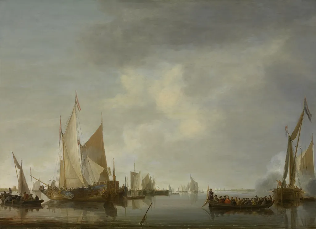 Water Festival called 'Admiraalszeilen', by Jan van de Cappelle, oil, 1650