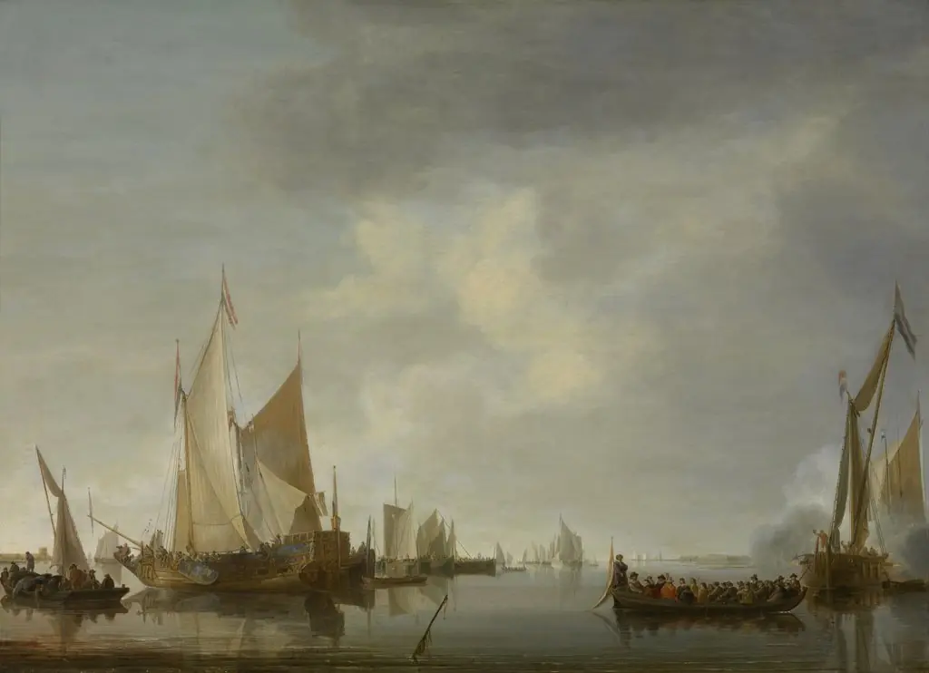 Water Festival called 'Admiraalszeilen', by Jan van de Cappelle, oil, 1650