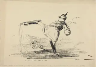 Le pas de l'oie - dans le sang, by Jean-Louis Forain, ink, 1916