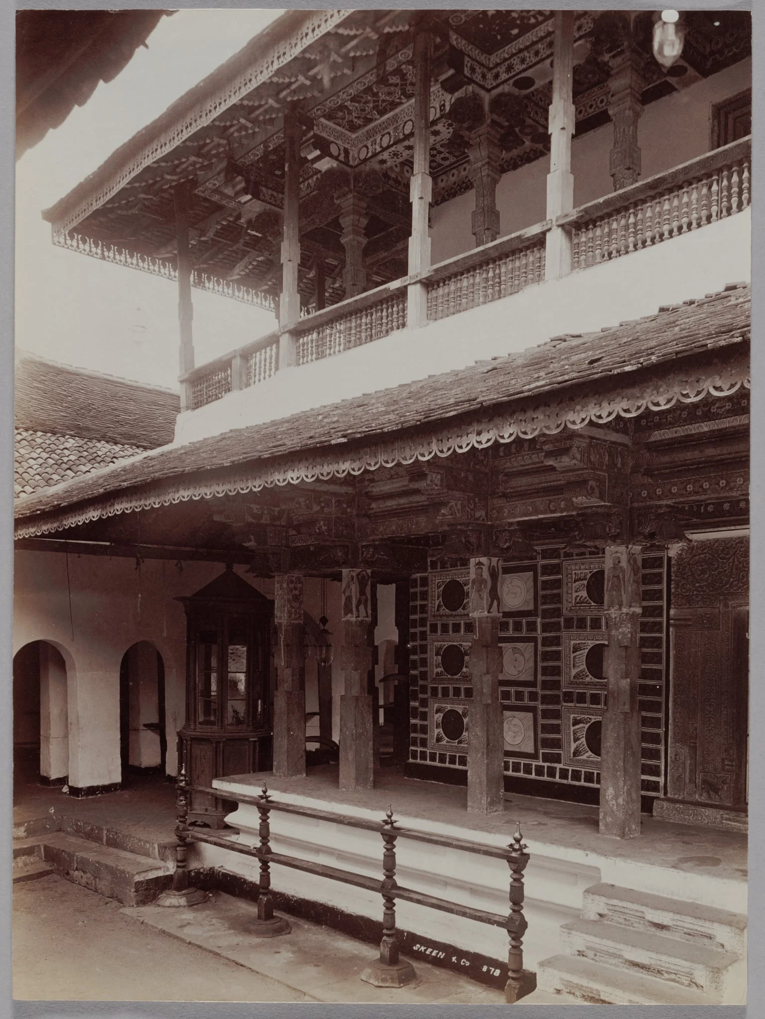 Buddhist Temple in Kandy, Ceylon, detail